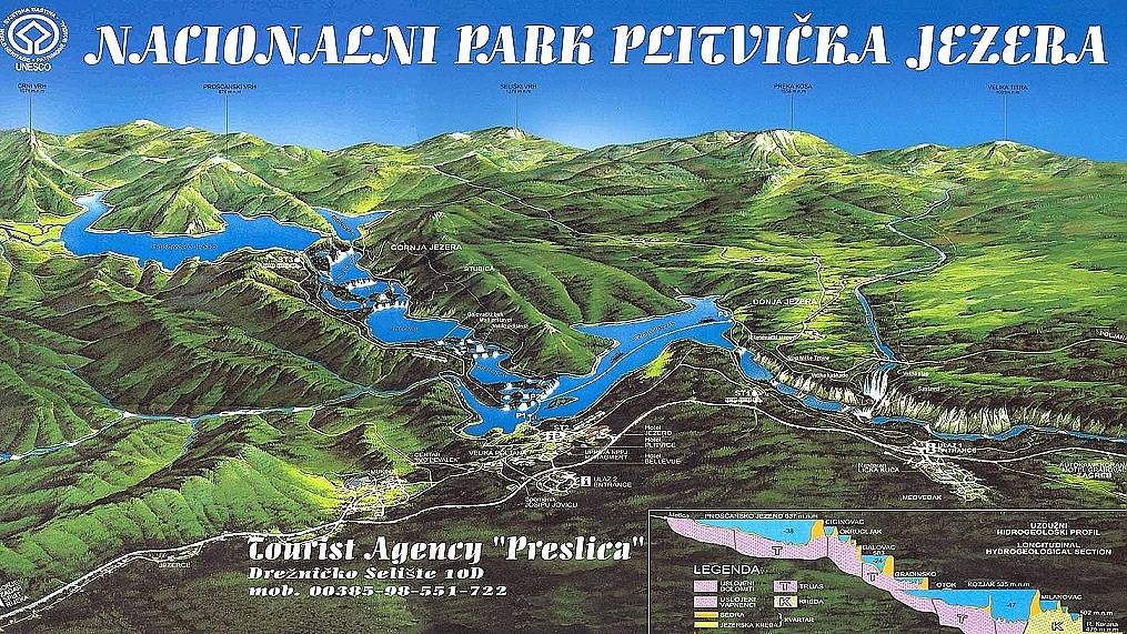 Mapa NP Plitvická jezera