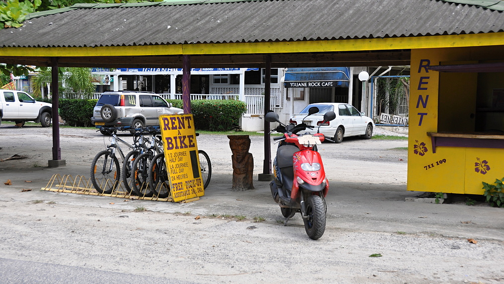 Půjčovna kol, ostrov Moorea