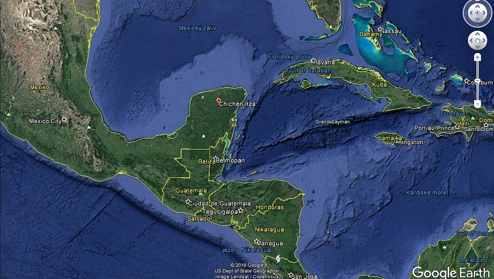 Chichén Itzá, umístění v Mexiku